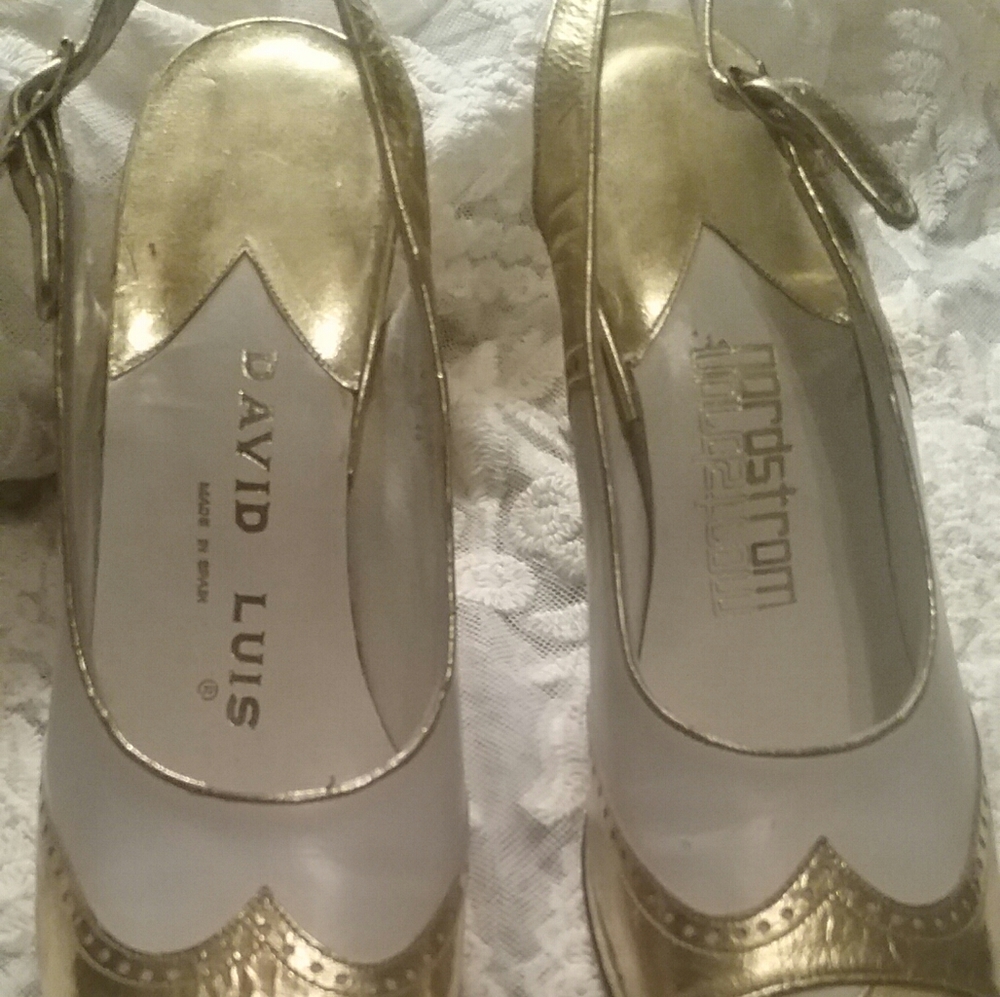 1970's Pristine Gold Dancing Shoes